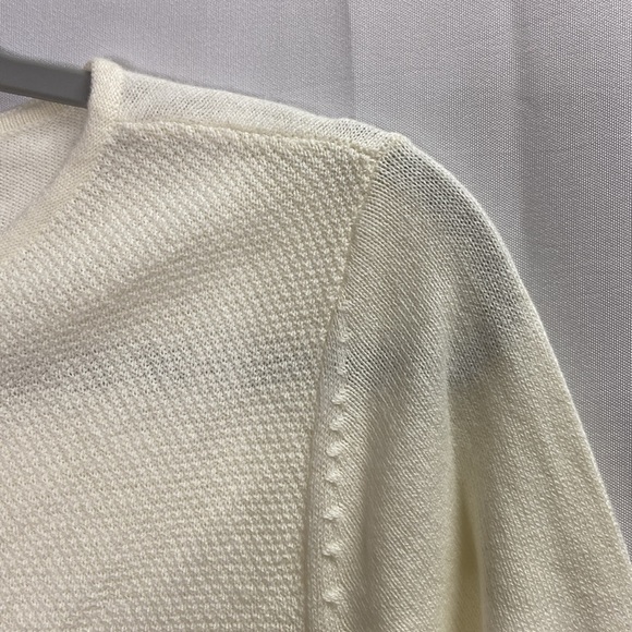 J. Jill Textured 3/4 Sleeve Easy Tunic Top Cream Size Small Petite NWT - Picture 3 of 6